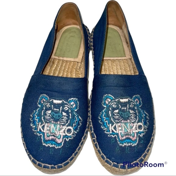 Kenzo Paris Navy Canvas Espadrille - Picture 1 of 9